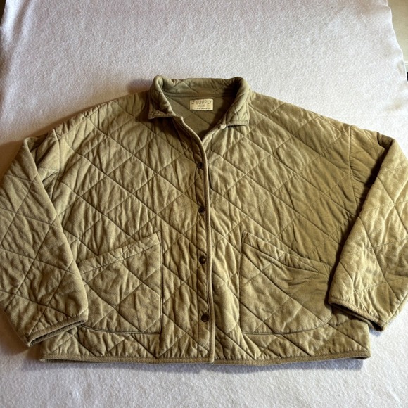Z Supply Quilted Jacket Olive Green Small Snap Button Pockets Lightweight Coat - Picture 1 of 6